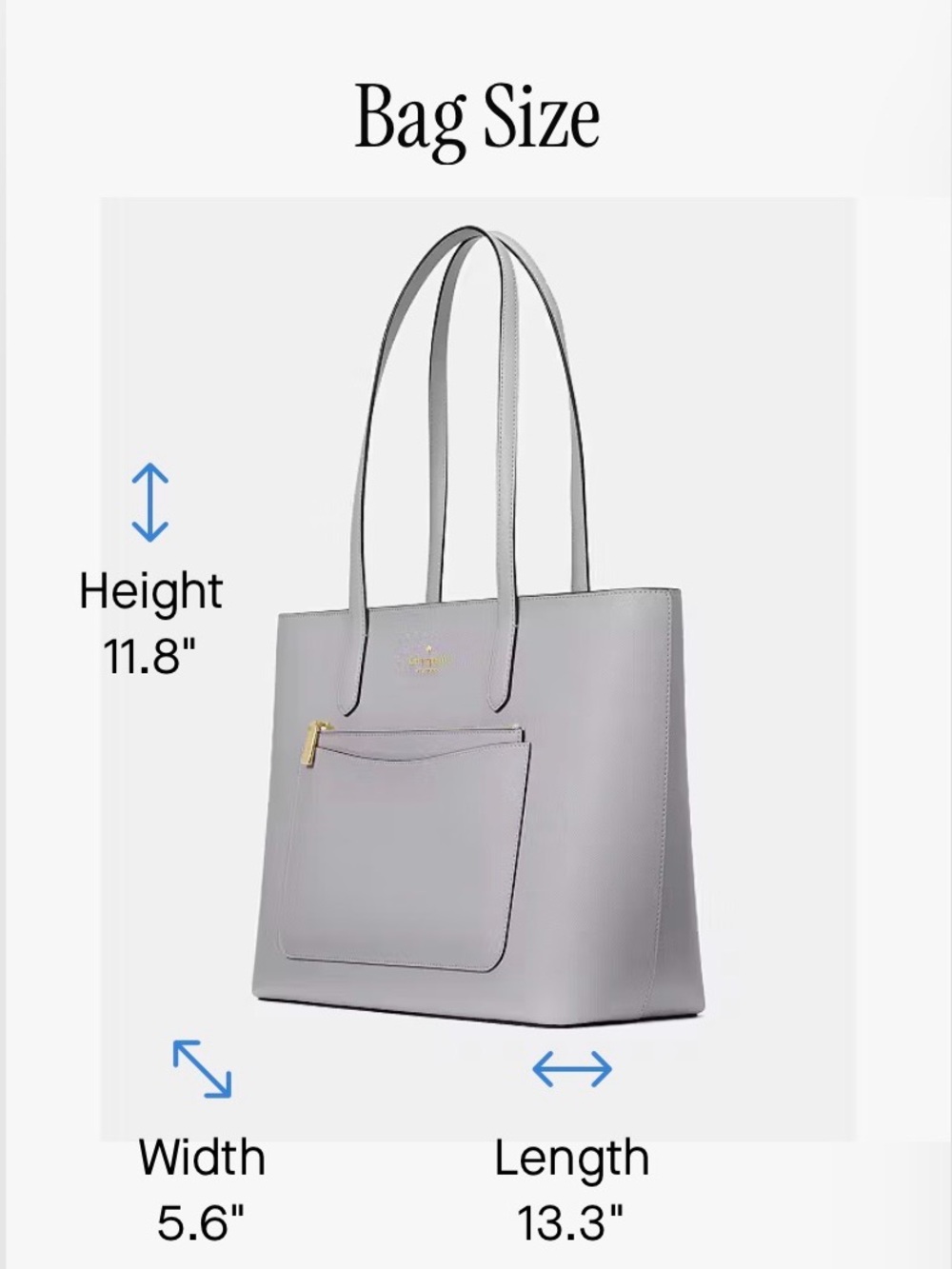 Kate Spade Staci Tote Set - Lilac/ Leather Tote with Matching Pouch - Picture 14 of 14